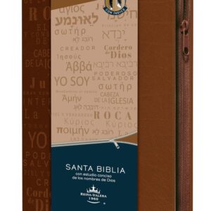 Biblia RVR1960 Letra Grande Tamaño Manual con Cremallera e Índice (Nombres de Dios)