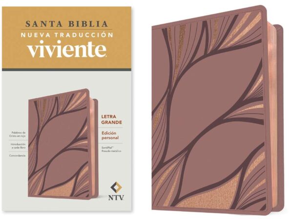 Santa Biblia NTV, Edición personal, letra grande - Rosa Metálico - Image 2