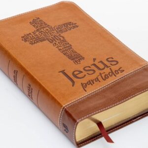 Biblia de Promesas - Jesús para todos - Tamaño Manual - Letra grande - Café