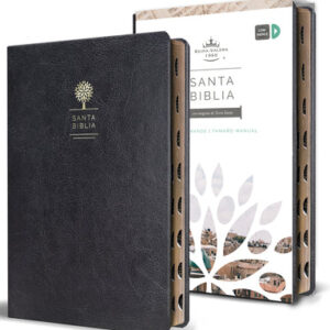 Biblia RVR1960 letra grande. SImil piel negro, tamaño manual