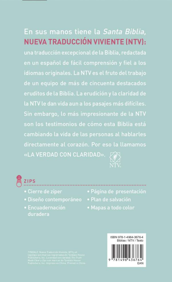 Santa Biblia NTV, Edicion ziper (Tela Jardín) - Image 2